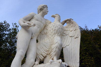 Ganymede, 1685 sculpture by Laviron, Palace Gardens, Versailles