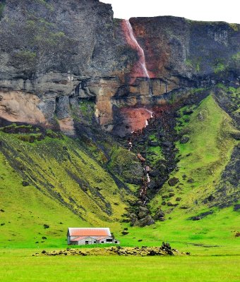 Rauoilaekur Waterfalls off Murnabrun, Iceland 487  