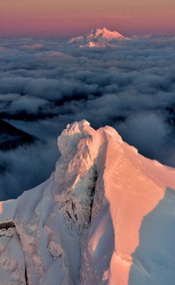 Three Fingers Mountain and Lookout with Glacier Peak, Cascade Mountains, Washington 529   