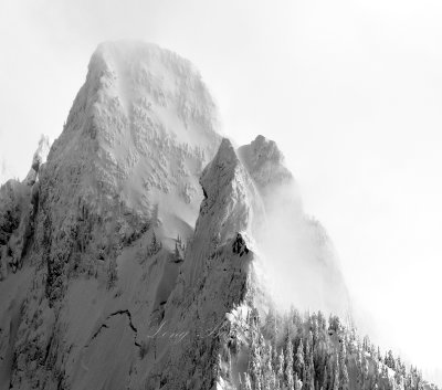 Garfield Mountain in heavy snow, Cascade Mountains, Washington 553 