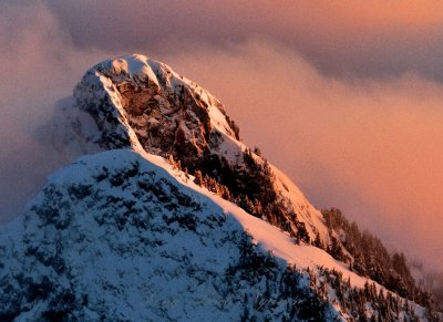 Golden Light on Liberty Mountain Cascade Mountains, Washington 315a