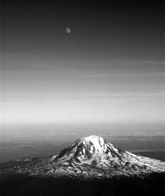 Mount Adams and the Moon, Cascade Mountains, Washington State 162