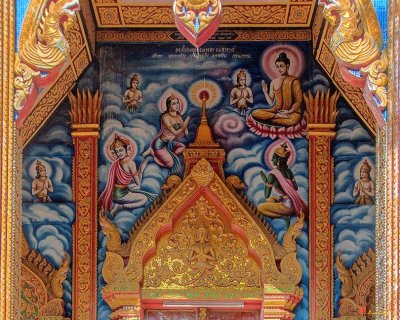 Wat Ko Chok Phra Wihan Door Lintel and Entrance Painting (DTHCM2695)