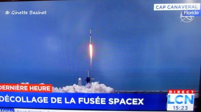 Le lancement de la fuse SpaceX ...