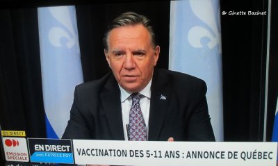 Vaccination des 5 à 11 ans au Québec