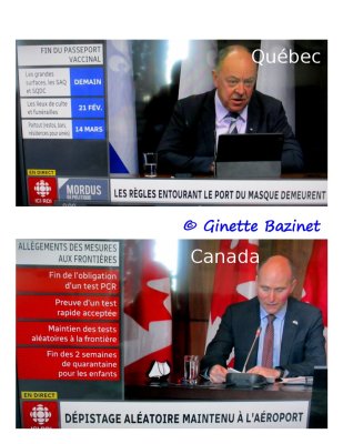 points de presse simultanés : Québec et Canada