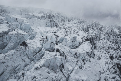 Drone capture ,top of glacier 