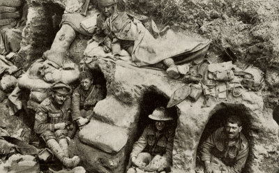 At Home in a German Dugout 