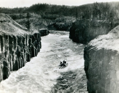 Raft on the Yukon River  