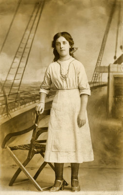 Lady Posing with a Nautical Background