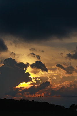 Dark Clouds at Sunset 