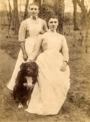 Two Ladies and a Dog 
