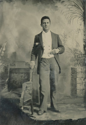 Gentleman Wearing a White Waistcoat  