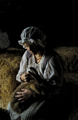 A Lady and Her Rabbit 