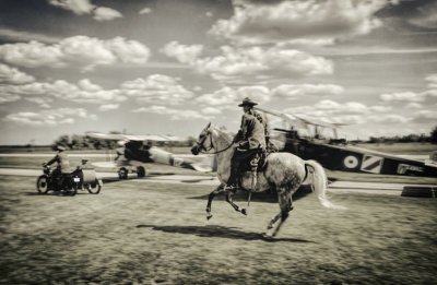 Horse, Planes and Motorcycle 