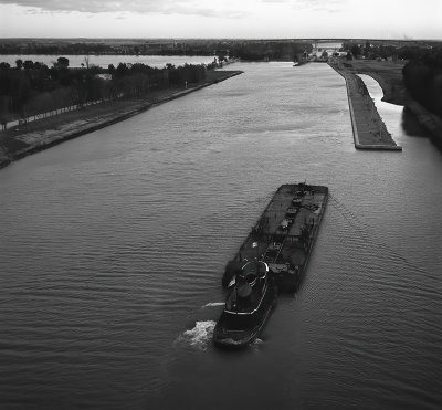 Barge on the Welland Canal 