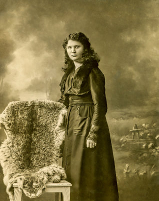Lady Posing with a Pelt  