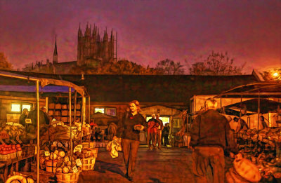 Early morning at the Farmers Market  