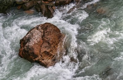 Rock in Raging Water