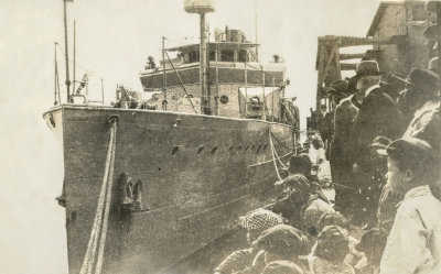 Warship at Dock  