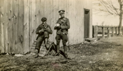 Soldier Holding a Rabbit  