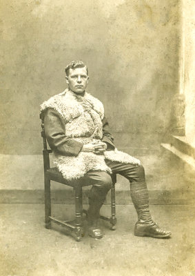 Soldier Wearing a Sheepskin Vest  
