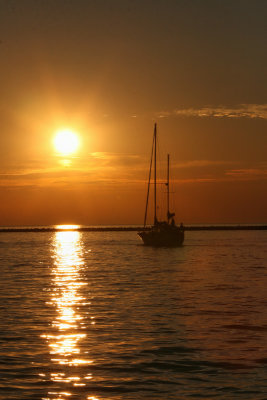 Heading Home at Sunset  