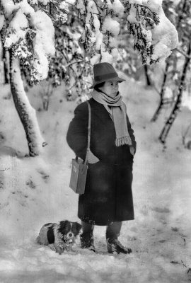A Lady in the Snow  