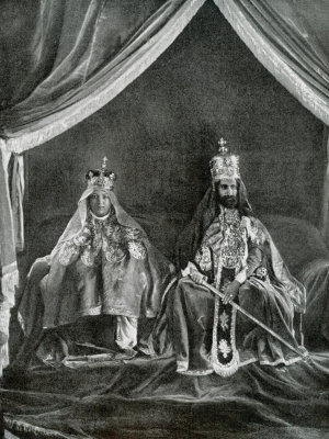 Negus Taffari Makonnen and Queen Ouizero Menen 