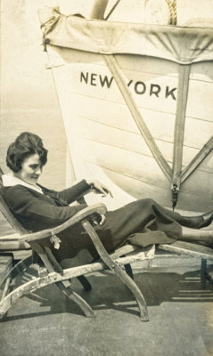 Posing by a Lifeboat