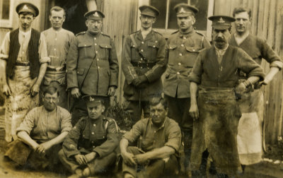 Soldiers Wearing Aprons  