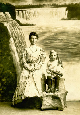 Mother, Son and Toy Boat  