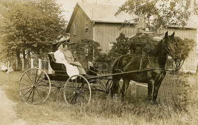 Two Ladies in a Buggy  