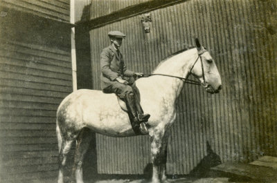 Young Man on a Big Horse  