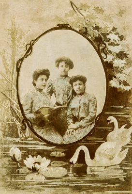 Sisters in a Swan Frame 