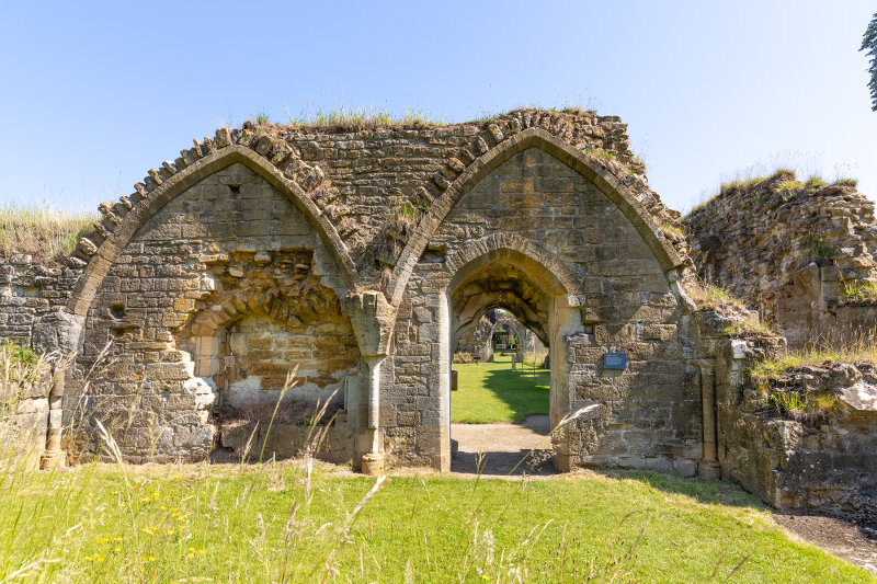 Hailes Abbey - inside the Warming House.