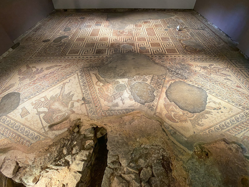 The Grand Dining Room (Triclinium) - Chedworth Roman Villa