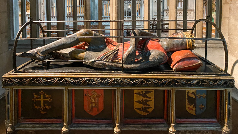 Gloucester Cathedral - Tomb of Robert Duke of Normandy (died 1134) originally buried in the Abbey Church of St Peter'