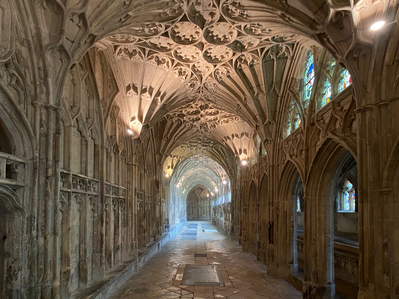 Gloucester Cathedral - The Lavatorium, The Cloisters. This is where scenes for the Harry potter movies were filmed.
