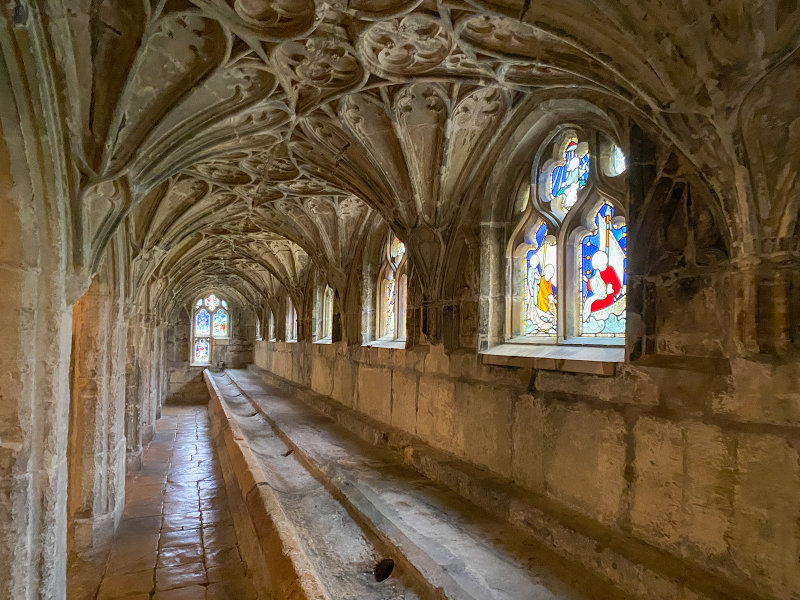 Gloucester Cathedral - The Lavatorium, The Cloisters. This is where scenes for the Harry potter movies were filmed.