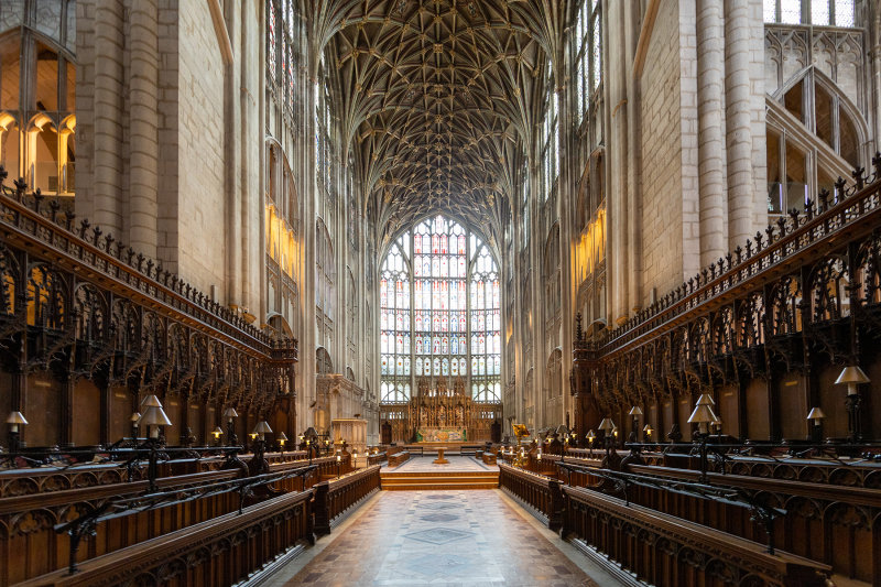 Gloucester Cathedral - the Choir looking towards the Presbytery.