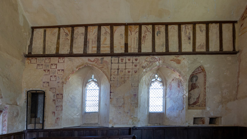 The Church shows medieval and pre-Reformation religious life, with its rood screen, its medieval floor and wall paintings.