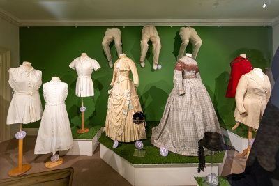 Display of cricket and tennis clothes