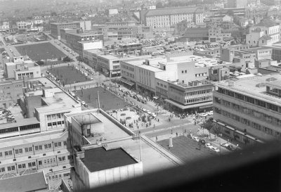 Armada Way Plymouth - Taken from top of Civic Centre circa 1960's