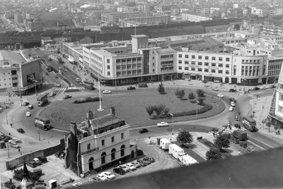 Drake Cinema looking towards Union Street Plymouth - taken from top of Civic Centre circa 1960's