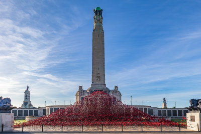 Plymouth Naval Memorial - Poppy display Plymouth Hoe 2017