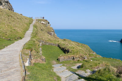 Tintagel Castle - The Northern ruins: when this area was cleared by Raleigh Radford in the 1930s  he found walls of several simp