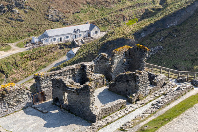 Tintagel Castle - The original Great Hall was built in about 1230 and was at least 20m long, but it later had to be rebuilt on a