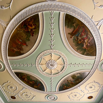 Saltram House - The dining Room ceiling.