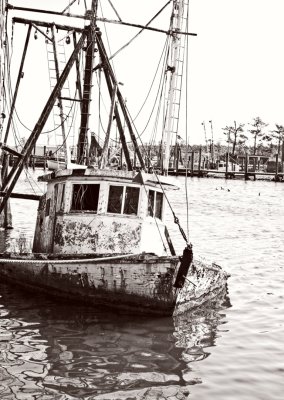 sunken shrimp boat